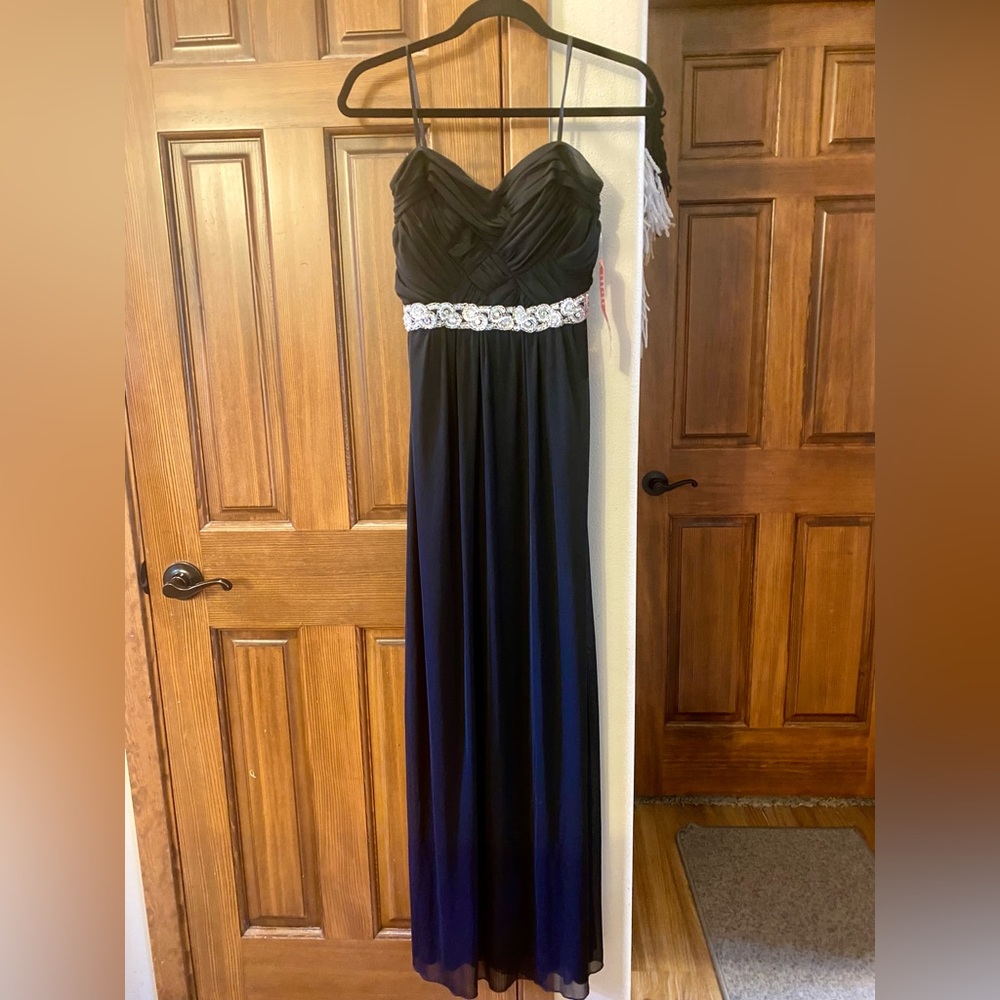 City Triangles Black Formal prom dress with sequins silver size small or 5